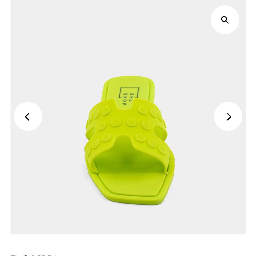 BRAND NEW STYLE ShuShop Jelly Slide Lime Green Sandals -Donna